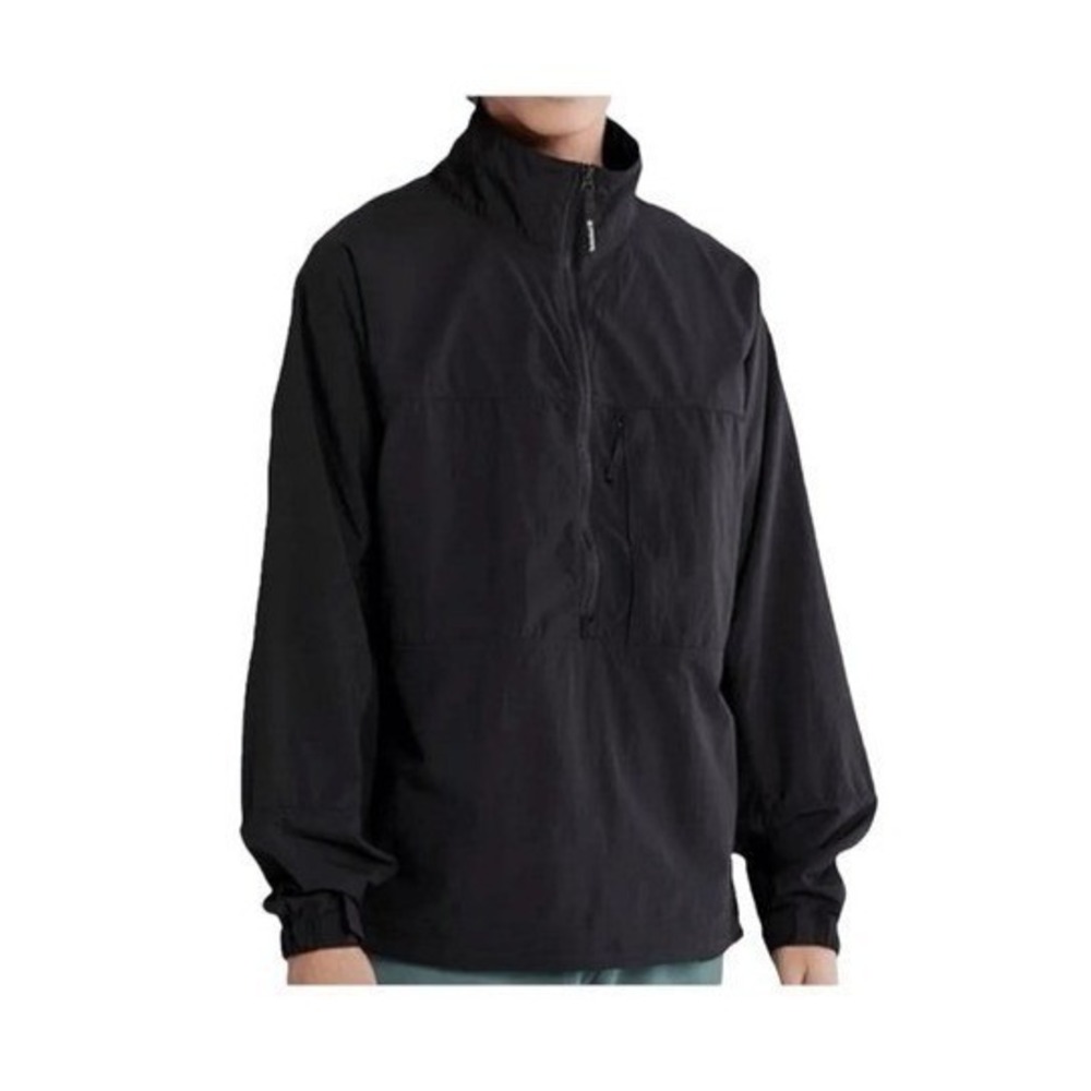 Timberland DWR Trail Pullover Jacket Black Nylon Waterproof Long Sleeve Lightwei